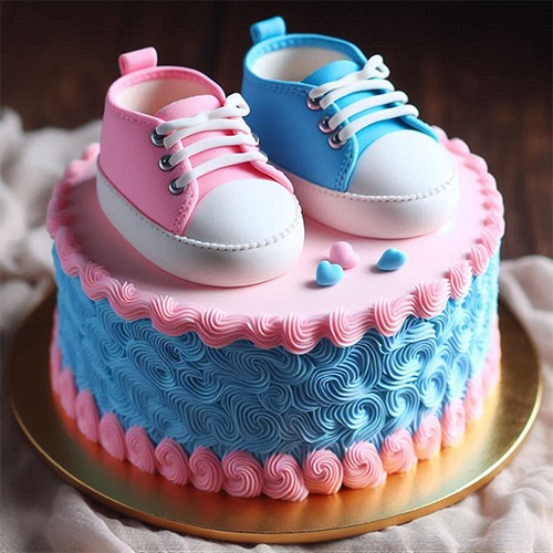 Baby Shower Blueberry Cake