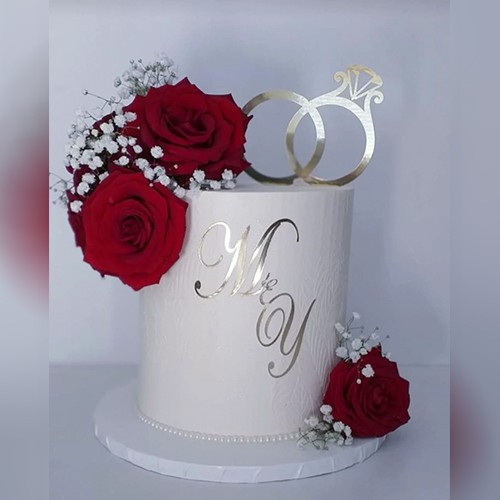 One-Tier Wild Berry Fantasy Wedding Cake