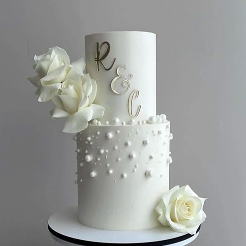 Two-Tier Chocolate Orange Wedding Cake